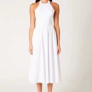 NIA Rio White Corseted Halter Dress